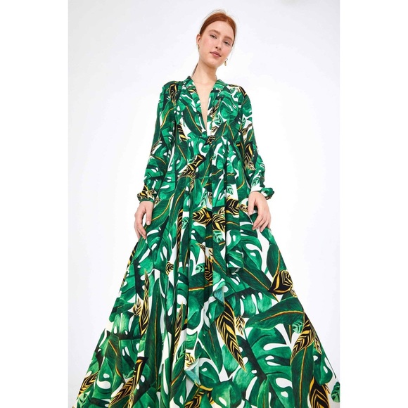 ❗️SOLD❗️Farm Rio Max Amazonia Long Sleeve Dress - Picture 2 of 11